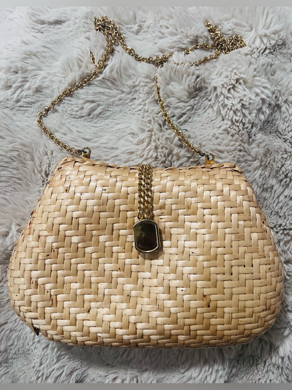 Vintage 1950’s Delill wicker purse very hard to find